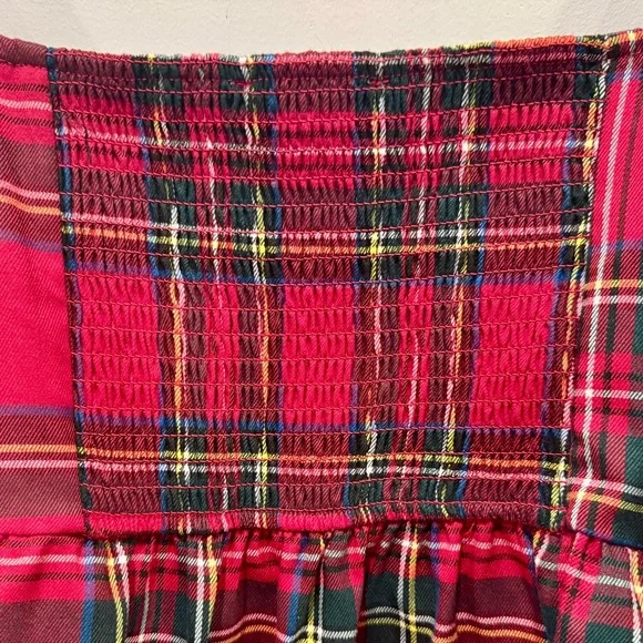 Francesca’s Collections Nicole Plaid Puff Sleeve Pleated Holiday Blouse NWT - Picture 8 of 15